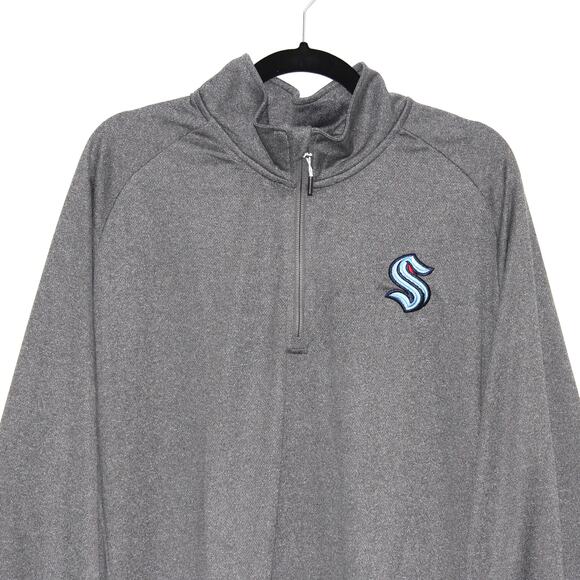 NHL Seattle Kraken Quarter Zip Grey 2XL - Picture 3 of 6